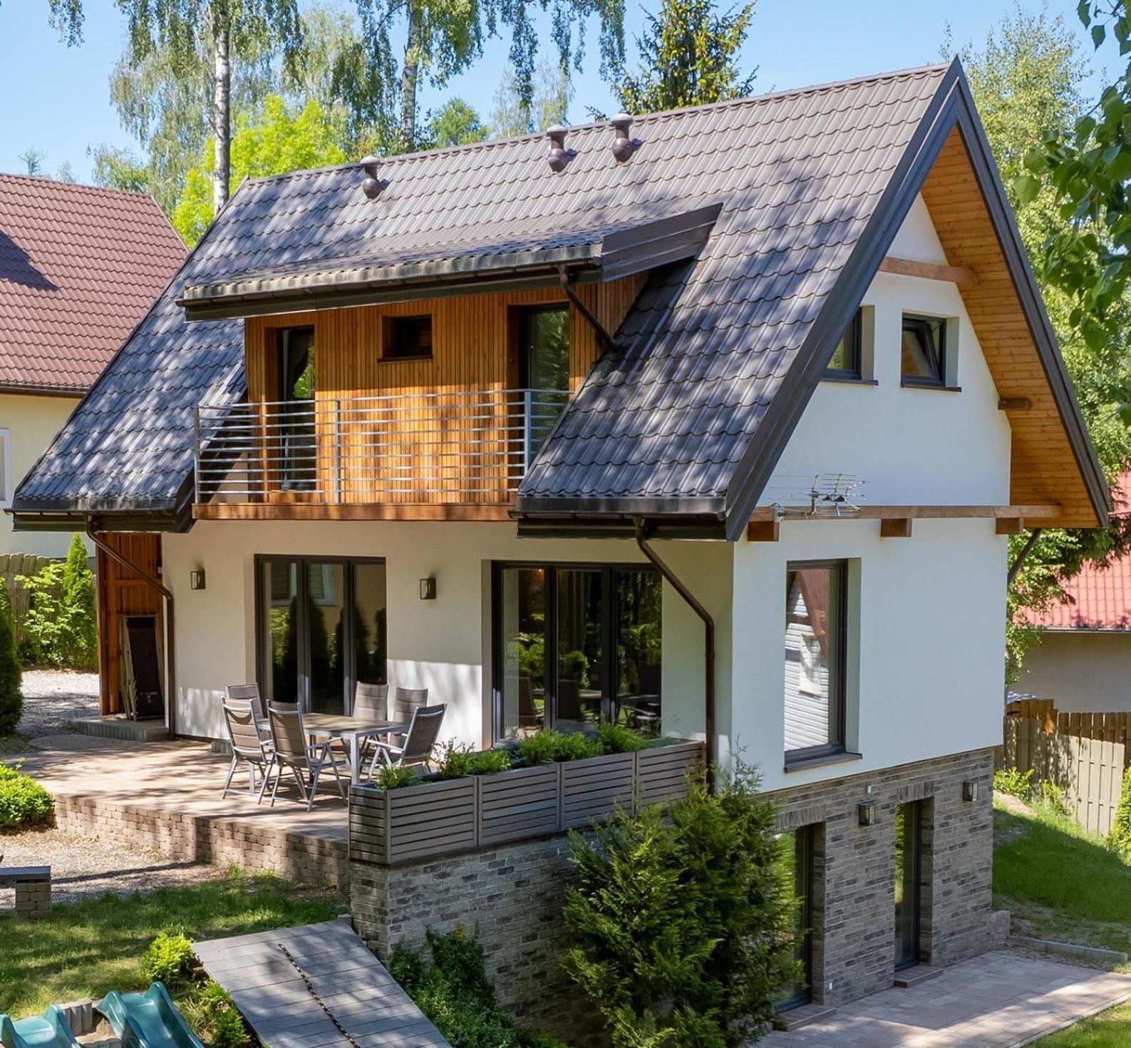 Mazursko - Komfortowe Domy 8 Osobowe Nad Jeziorem, Balia Lub Sauna 克雷托维尼 外观 照片
